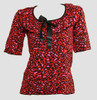 Front - Leopard red classic top pin up