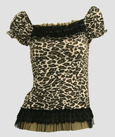Front - L leopard brown classic top pin up