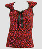 Front - B leopard red classic top pin up