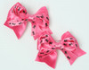 Skull D pink / D pink-black cute baby hair clips pair