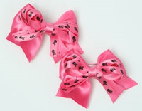 Skull D pink / D pink-black cute baby hair clips pair