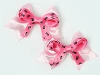 Skull L pink / D pink-black cute baby hair clips pair