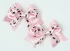 Skull L pink / L pink-black cute baby hair clips pair