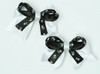 Skull white / black-white cute baby hair clips pair