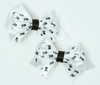 Skull white-black cute baby hair clips pair