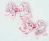 Star L pink / white-pink cute baby hair clips pair