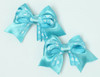 Heart blue cute baby hair clips pair