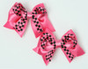 Check D pink / D pink cute baby hair clips pair