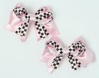 Check L pink / L pink cute baby hair clips pair