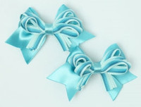Stripe blue cute baby hair clips pair