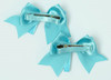 Stripe blue cute baby hair clips pair