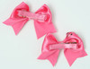 Stripe D pink cute baby hair clips pair
