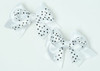 Dot white / white-black cute baby hair clips pair