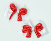 Dot white / red-white cute baby hair clips pair