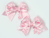 Dot L pink / L pink d-pink cute baby hair clips pair