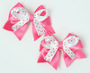 Dot D pink / white-pink cute baby hair clips pair