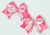 Dot D pink / L pink-D pink cute baby hair clips pair