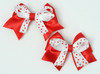 Dot red / white-red cute baby hair clips pair