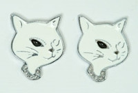 D cat white cute stud