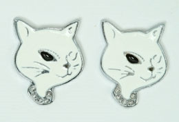 D cat white cute stud