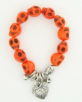 Skull orange skull bracelet