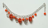 Skull full orange skull bracelet