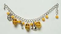 Skull full yellow skull bracelet