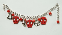 Skull empty red skull bracelet