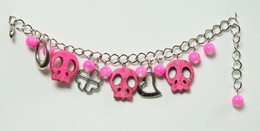 Skull empty pink skull bracelet