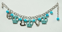 Skull empty blue skull bracelet