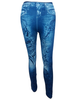 S blue jeans skull spandex legging