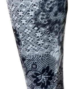 S gray flower spandex legging