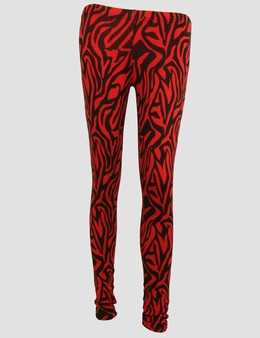 F zebra red fashion legging