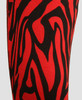 F zebra red fashion legging