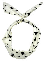 P star white pin up head band