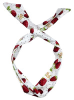 P strawberry white pin up head band