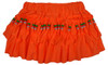 Mini skirt with beads orange neon