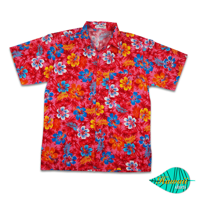 H fullibiscus red hawaii shirt