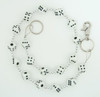 Dice white-black WC 2 wallet chain