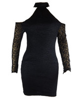 Front - Sexy black lady dress 