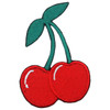Red cherry - modern vintage symbol