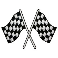 Checkered race flags 