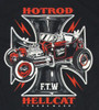 Vintage hotrod print on the iron cross