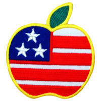 Apple of american dream flag big patch