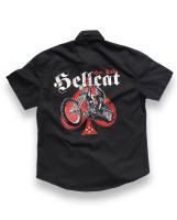 Skull biker hotrod hellcat worker shirt