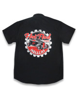 Real hotrod style print on the back.