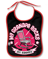 Grandpa rocks six bunnies bib