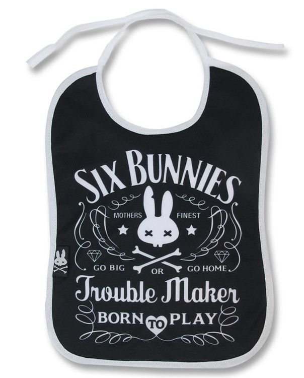 Trouble maker six bunnies bib