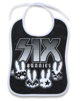Rock group six bunnies bib