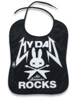 Dad rocks six bunnies bib